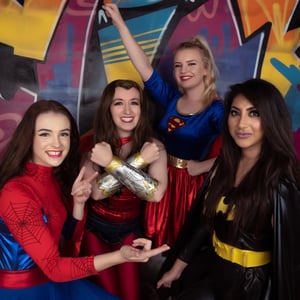female superhero entertainer kent supergirl spidergirl sevenoaks