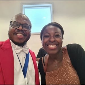 With a wedding photographer