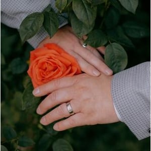 LGBTQ+ Wedding, Two Grooms showing rings