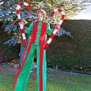 Elf stilt walking
