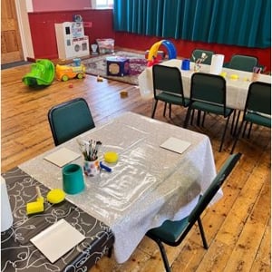 Birthday party set up