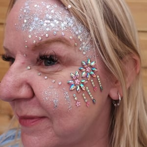 Festival gems with glitter