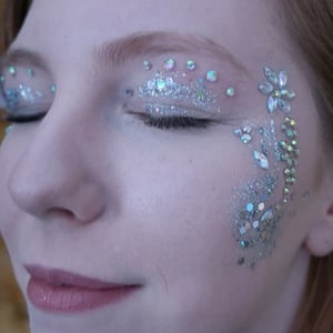 Festival gems with glitter
