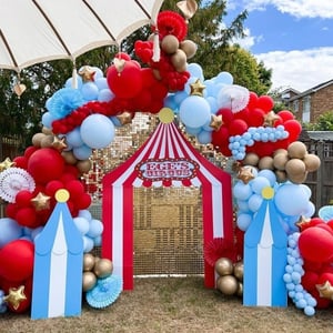 Circus balloon backdrop