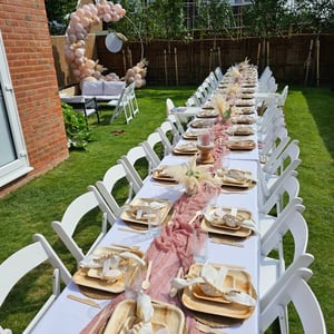 Table set up for a Baptism 