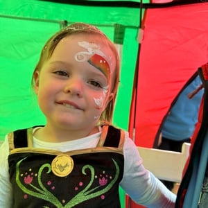 Rainbow with clouds and stars