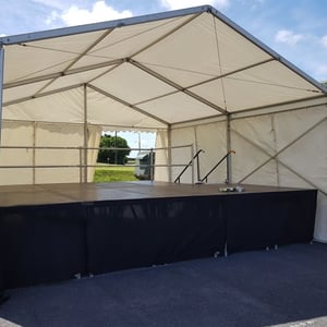 Outdoor covered stage hire