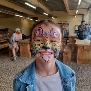 Rainbow Cheetah Facepaint