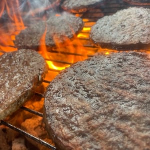 Flame grilled burgers