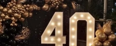 Balloon Display and Light Up Numbers