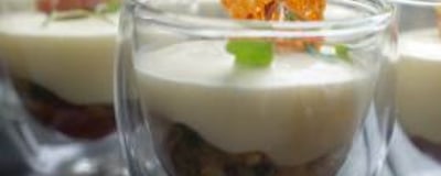 Textures of Chicken in Double Layered Shot Glass