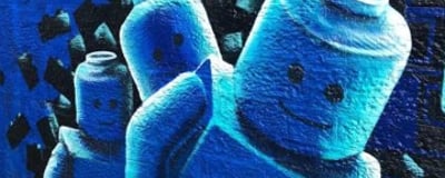 Lego men graffiti