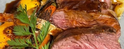 Lamb,honey glazed carrot,red wine lamb jus