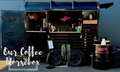 Mobile coffee trucks including Land Rover Defender, Piaggio & Horsebox for hire