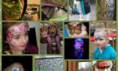 Glitter Monster Facepainting