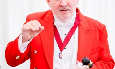 Men in Red Toastmasters