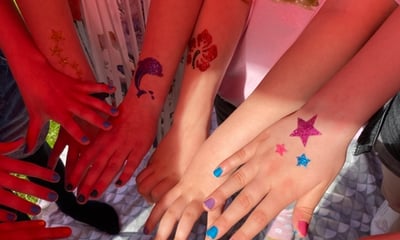 Glitter tattoos by Holly