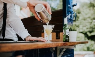 You hire the bar, your guests pay for the drinks!