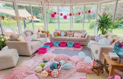 a cosy corner set up