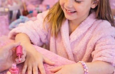 nail painting, glitter tattoos and lots of sparkle!