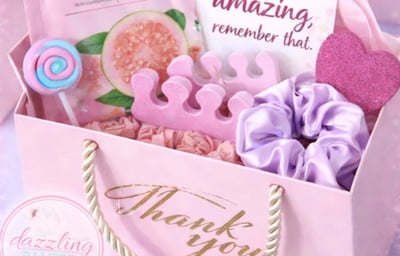 beautiful pamper pouches and party extras available with every party!