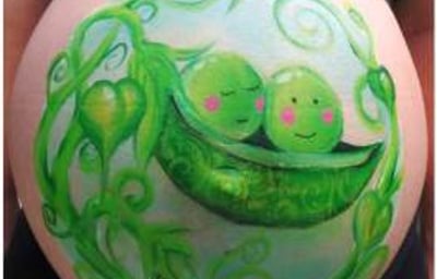 Pre Natal Bump art...Twins