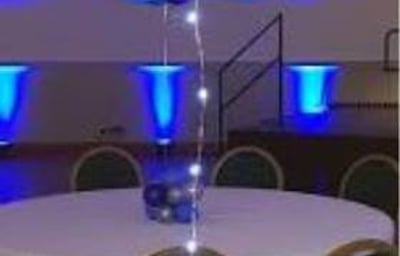 Aqua purple and blue with lights