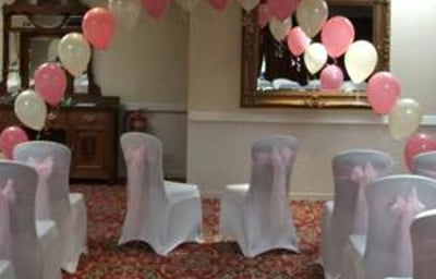 Marriage arch rose pink ivory