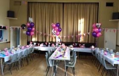 Party Tables With Helium Balloons