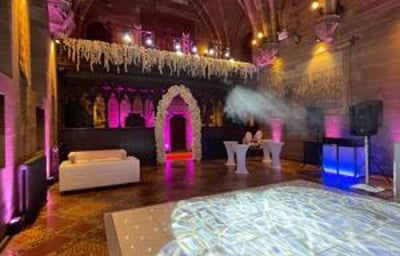 peckforton intelligent movers, uplighters, ceiling wash, DJ booth
