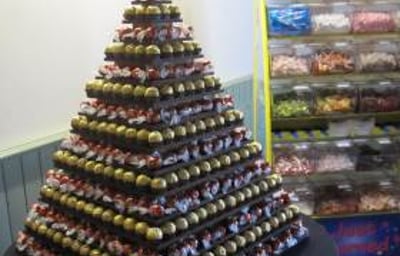 cooling castle barn pick n mix and ferrero lindt lindor pyramid