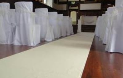 Cream aisle runner