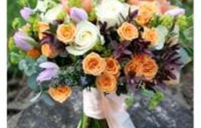 Wedding Bouquet With Peach Amaryllis