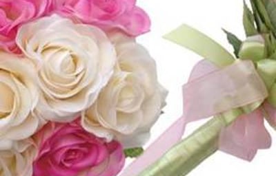 Ivory & Pink Rose Soft Touch Wedding Posy