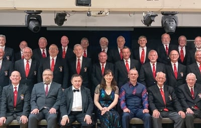 Performing as guest artists for Porthcawl Male Voice Choir