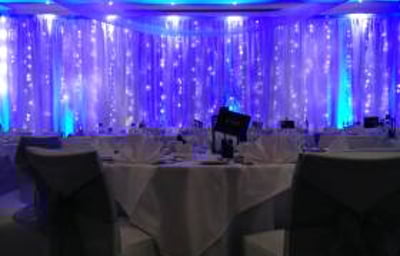 Devere Arden Suite backdrop and ceiling drapes