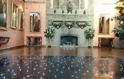 black led dancefloor in bucks hall at cowdray house at christmas