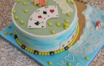 Beach & Tennis Themed Cake