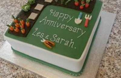 Garden Themed Anniversary Cake