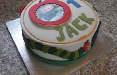 Hungry Caterpillar Themed Celebration Cake