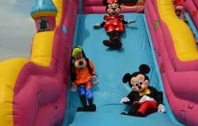 They Go Onto Bouncy Castles With the Children