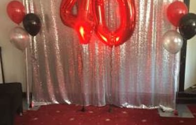 Sequin backdrop hire in Hertfordshire, Bedfordshire, Essex & surrounding areas. Perfect for birthdays or corporate events