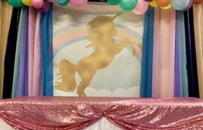 Unicorn theme decor packages in Hertfordshire, Bedfordshire, Essex & surrounding areas.