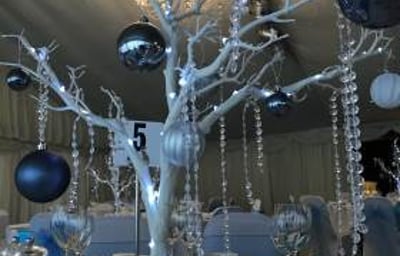 Winter Wonderland table centrepiece hire in Hertfordshire, Bedfordshire, Essex & surrounding areas. Perfect for birthdays or corporate events