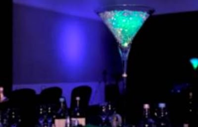 Martini Glass Table Centrepiece hire in Hertfordshire, Bedfordshire, Essex & surrounding areas. Perfect for weddings, birthdays & corporate events
