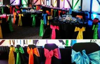 Chair cover & sash in Hertfordshire, Bedfordshire, Essex & surrounding areas. Perfect for weddings, birthdays & corporate events