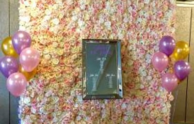 Flower Wall hire in Hertfordshire, Bedfordshire, Essex & surrounding areas. Perfect for weddings, birthdays & baby showers
