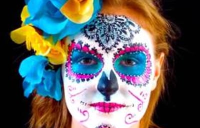 Sugar Skull Face Painting for Adults by Glitter-Arty Face Painting, Bedford