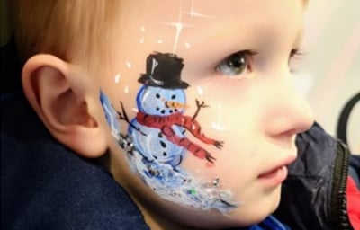 Boys Face Painting - Snowman Face Paint