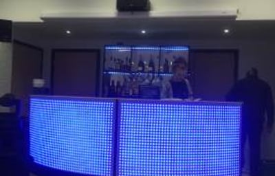 Blue led bar with back bar unit